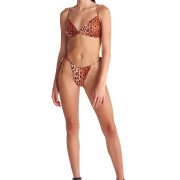 'PINK LEO' TANGA TIE-SIDE BIKINI BOTTOM