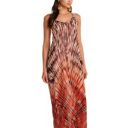 'RED FAN' ΗΜΙΔΙΑΦΑΝΟ ΜΑΚΡΥ ΦΟΡΕΜΑ/ΚΑΦΤΑΝΙ ΜΕ ΑΝΟΙΧΤΗ ΠΛΑΤΗ