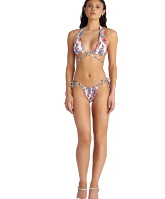 'FLORAL ESCAPE' BRAZILIAN ΜΠΙΚΙΝΙ ΣΛΙΠ ΜΕ ΤΥΠΩΜΑ ΔΙΠΛΗΣ ΟΨΕΩΣ