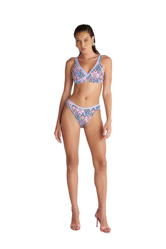 'AZTEC MIX' ΤΡΙΓΩΝΙΚΟ ΜΑΓΙΟ ΜΠΙΚΙΝΙ ΤΟΠ ΜΕ ΤΥΠΩΜΑ ΚΑΙ ΚΡΟΣΕ ΛΕΠΤΟΜΕΡΕΙΑ