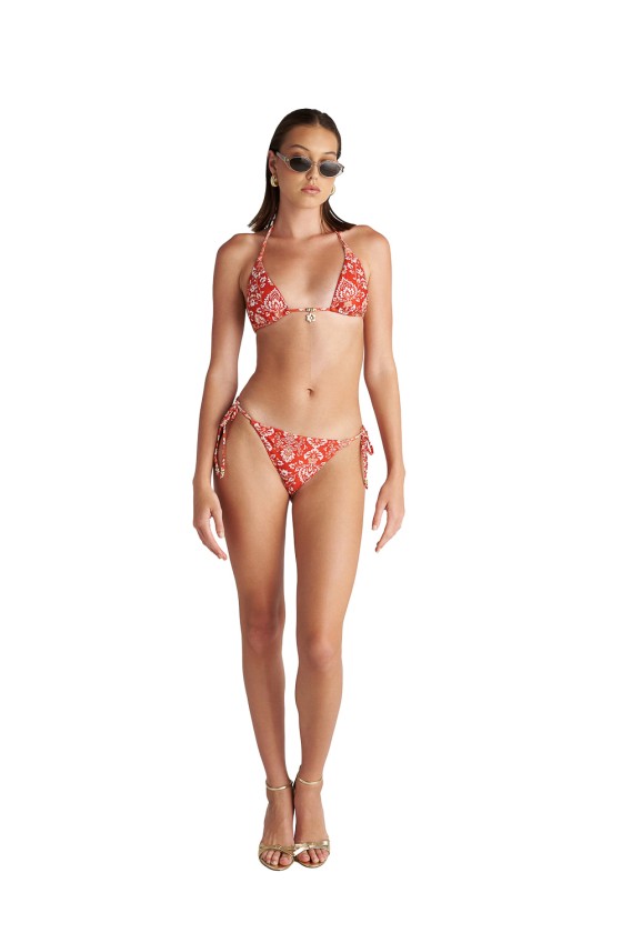 'CORAL DAMASK' ΤΡΙΓΩΝΙΚΟ ΜΑΓΙΟ ΜΠΙΚΙΝΙ ΤΟΠ ΜΕ ΤΥΠΩΜΑ