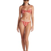 'CORAL DAMASK' ΜΑΓΙΟ ΜΠΙΚΙΝΙ ΣΛΙΠ ΜΕ ΣΟΥΡΕΣ ΚΑΙ ΠΛΑΙΝΕΣ ΣΤΡΙΦΤΕΣ ΛΕΠΤΟΜΕΡΕΙΕΣ