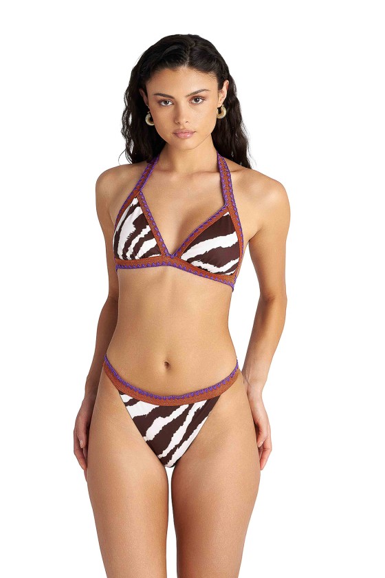 'ZEBRA STRIPES' ΜΠΙΚΙΝΙ ΣΛΙΠ ΜΕ ΚΡΟΣΕ ΛΕΠΤΟΜΕΡΕΙΕΣ