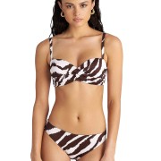 'ZEBRA STRIPES' ΜΑΓΙΟ ΜΠΙΚΙΝΙ ΤΟΠ ΜΕ ΜΠΑΝΕΛΑ ΣΕ CUP D