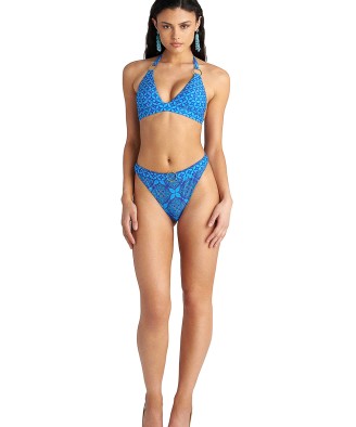 'BLUE IKAT' ΨΗΛΟΜΕΣΟ ΜΠΙΚΙΝΙ ΣΛΙΠ ΣΕ HIGH LEG ΣΤΥΛ