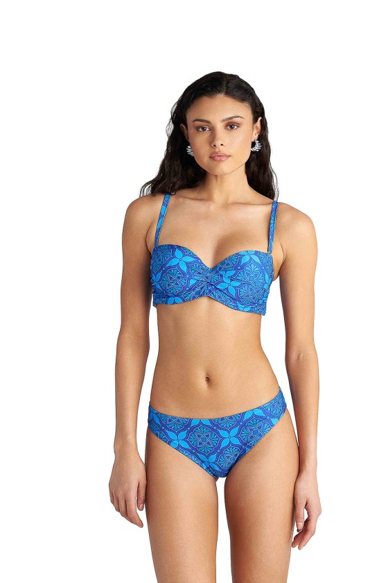 'BLUE IKAT' ΜΠΙΚΙΝΙ ΤΟΠ ΜΕ ΜΠΑΝΕΛΑ ΣΕ CUP D