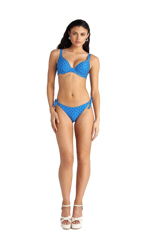 'BLUE IKAT' ΔΙΠΛΗΣ ΟΨΕΩΣ BRAZILIAN ΜΠΙΚΙΝΙ ΣΛΙΠ ΜΕ ΔΕΣΙΜΟ ΣΤΟ ΠΛΑΙ