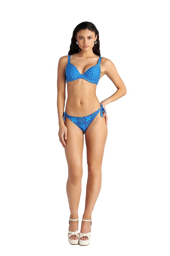 'BLUE IKAT' ΔΙΠΛΗΣ ΟΨΕΩΣ BRAZILIAN ΜΠΙΚΙΝΙ ΣΛΙΠ ΜΕ ΔΕΣΙΜΟ ΣΤΟ ΠΛΑΙ