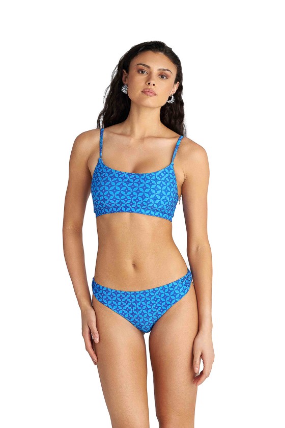 'BLUE IKAT' ΜΑΓΙΟ ΜΠΙΚΙΝΙ CROP ΤΟΠ 