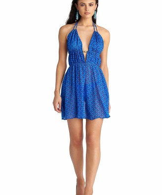 'BLUE IKAT' ΜΙΝΙ ΦΟΡΕΜΑ ΠΑΡΑΛΙΑΣ ΜΕ ΤΥΠΩΜΑ