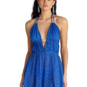 'BLUE IKAT' ΜΙΝΙ ΦΟΡΕΜΑ ΠΑΡΑΛΙΑΣ ΜΕ ΤΥΠΩΜΑ