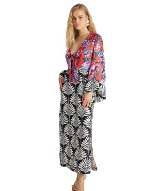 'BIRDS OF PARADISE' ΜΑΚΡΥ ΦΟΡΕΜΑ/ΚΑΦΤΑΝΙ ΜΕ ΤΥΠΩΜΑ