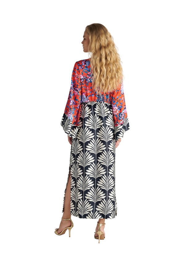 'BIRDS OF PARADISE' ΜΑΚΡΥ ΦΟΡΕΜΑ/ΚΑΦΤΑΝΙ ΜΕ ΤΥΠΩΜΑ