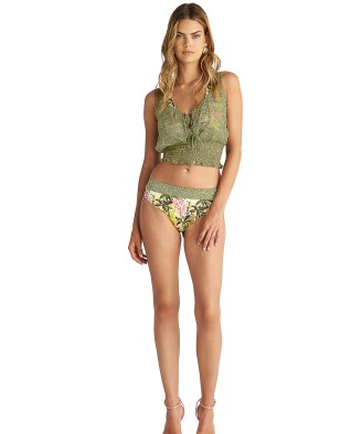 'JUNGLE GARDEN' ΜΠΛΟΥΖΑ CROP TOP ΜΕ ΤΥΠΩΜΑ